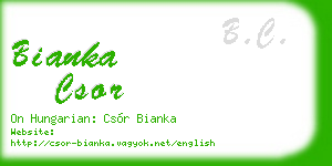 bianka csor business card