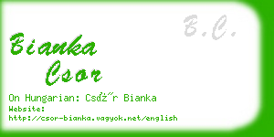 bianka csor business card